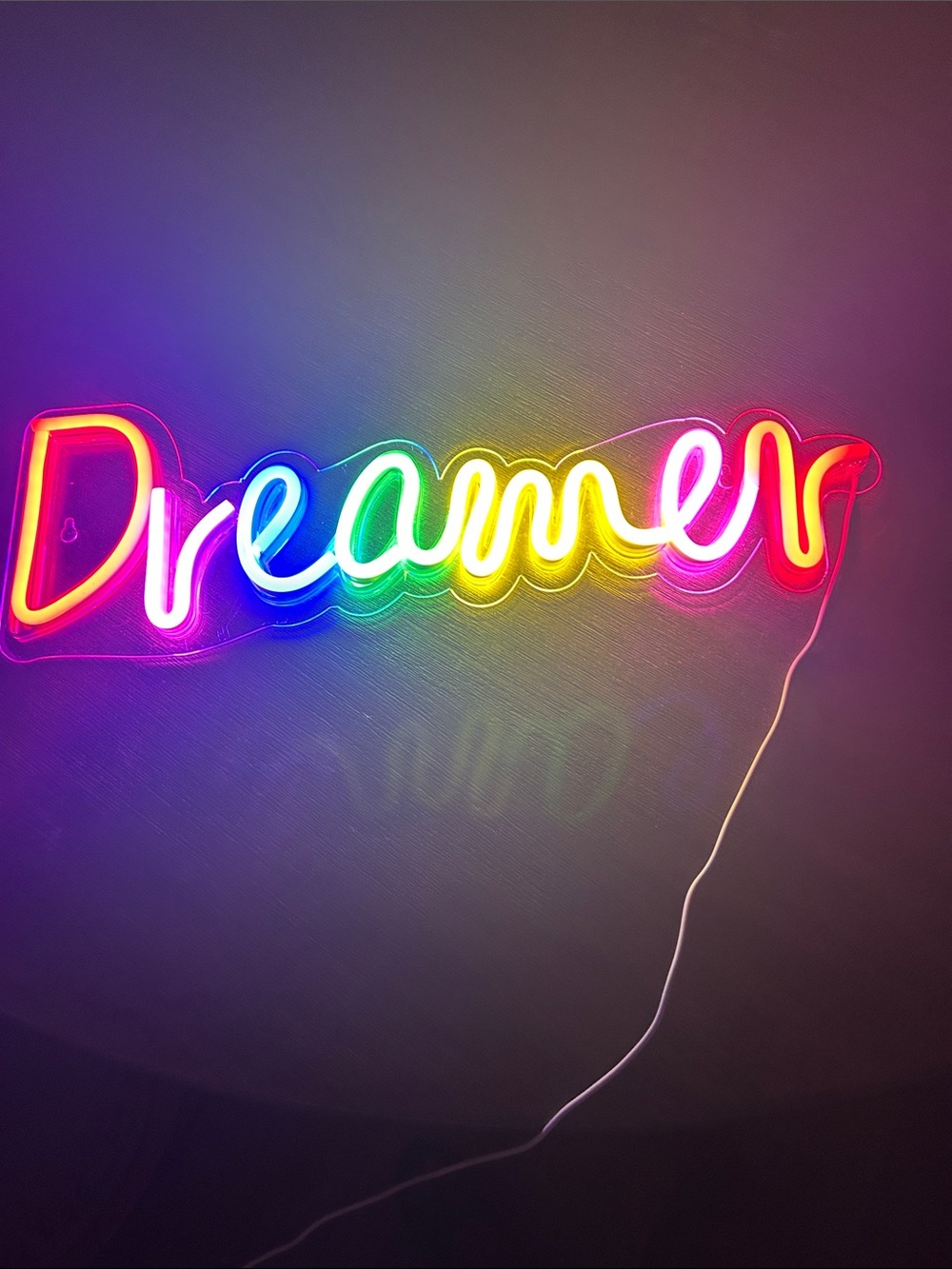 Dreamer White LED Script Wall Sign - Brand: - Picture 4 of 10